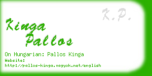 kinga pallos business card